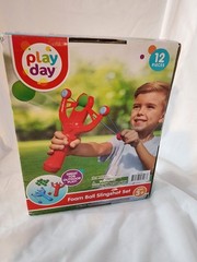 Play Day Foam Ball Slingshot Set 12 Pieces Outdoor Toy