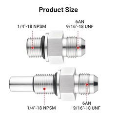 6AN Male Flare to 1/4″ NPSM Fitting, 4L80E Transmission Cooler Line AN
