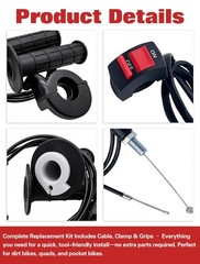 Throttle Assembly with Cable 7/8″ Twist Throttle Handle Grip Kit | Universal …