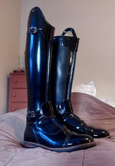 Kingsley London 2 Dressage Boots Riding Equestrian Black Brushed Leather