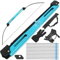 Archery Folding Bow 55lbs Straight RecurveBow 54» Tactical Survival Hunting Bow