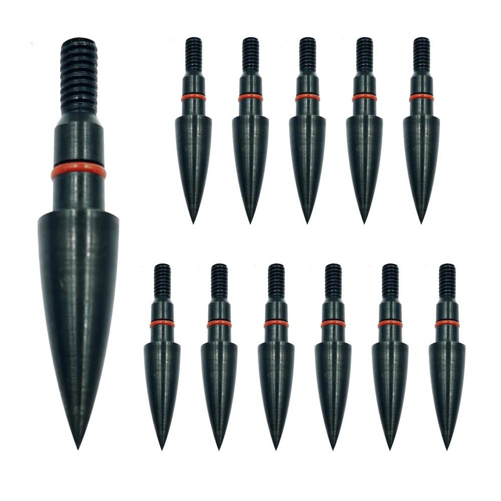 Archery Points 75/100/125/150 Grains 12pcs Stainless Steel 5/16 Inch Screwin…