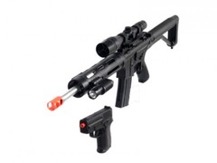 UKARMS M4 Spring Airsoft Rifle w/ Spring Pistol, Scope, Laser & Flashlight P1136