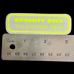 Vtg 1980’s Schmitt Stix Skateboards The Ultimate Rails Sticker In DayGlow Yellow