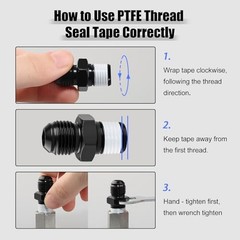 6AN to 1/4″ NPT Fuel & Oil Adapter Fitting, AN6 Male Flare to 1/4 NPT Aluminum