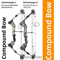 Compound Bow Set 20-70lbs Adjustable 320fps IBO Adult Beginners Hunting Target