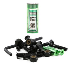 Thunder Skateboard Silver/Black Bolts Hardware 1in Allen + 1/8in Risers
