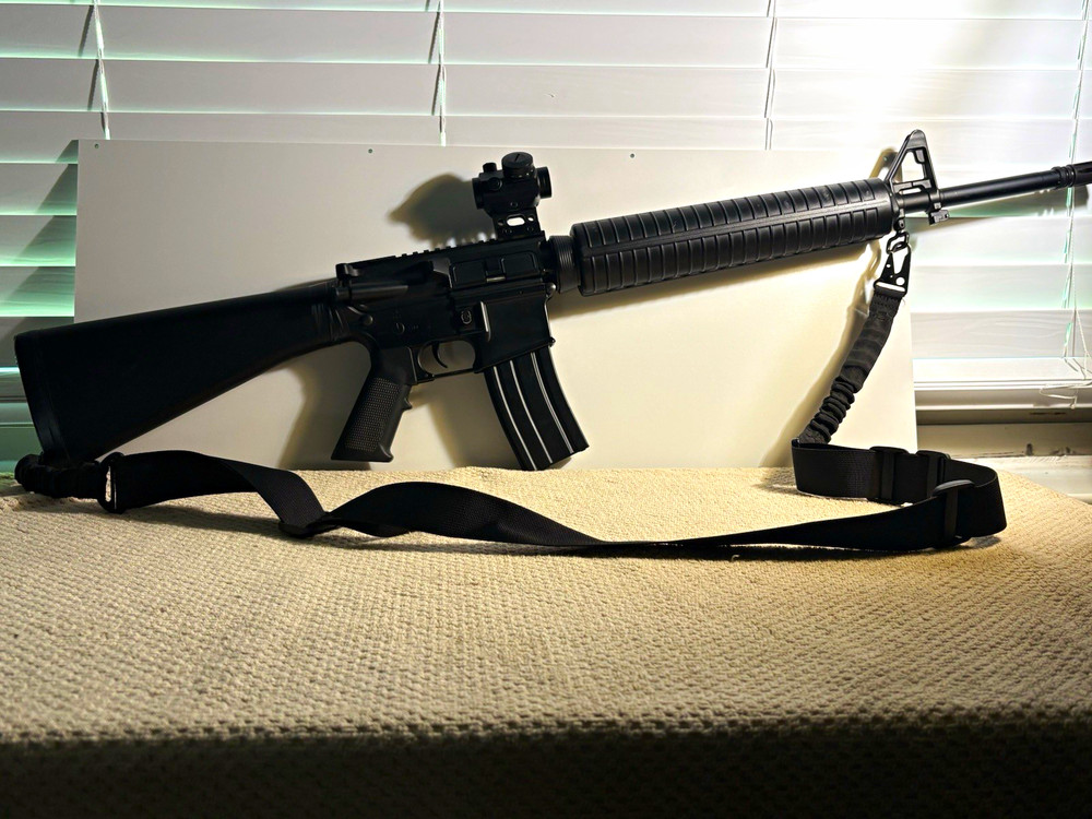 Cyma M16A3 Airsoft Rifle Fixed Stock w/ Sling Included & Red Dot Sight