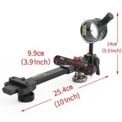 TX9610 Compound Bow Sight Carbon Rod Adjustable Competition Archery Target Shoot