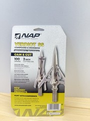 Nap Verdict SS Compound Crossbow 3-pack Mechanical Broadheads 100 Grain, 2 inch