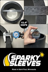 HDPE Drift Sleeves 10.4″ Diameter, 5″ Wide, 1.16″ Thick, Round Edges, Grip Tape