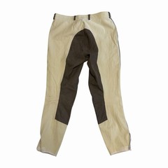 Women’s Sz 30 Full Seat Breeches Tan Brown Faux Suede Seat Zipper Fly Ride Life