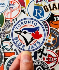30pcs MLB Baseball Stickers – All 30 Teams Logo – Waterproof Vinyl Stickers