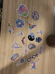 Cute Colorful Stickers Unisex Kids Skateboard Laptop Decal 18 Pack Animals Cat