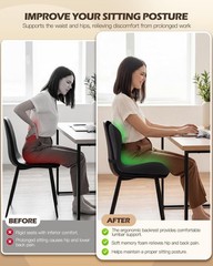 Vdovsta Ergonomic Seat Cushion for Tailbone & Low Back Pain Relief, model 001