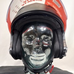LS2 Track Party Helmet Matte Black Open Face Motorcycle XXL OF569 Clear Visor