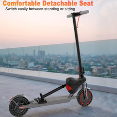 Electric Scooter with Seat, 8.5″ Folding Commuter E-Scooter for Adults, 350W Mot