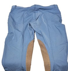 KHM-Womens Cadet Blue Nylon/Spdx Flt.Fnt, Equestrian Riding Breeches-(32) New!