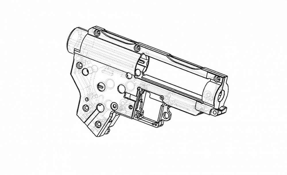 Retro ARMS 2025 CNC 7075 T6 Gearbox Amoeba (8mm)