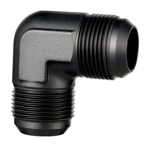 16AN Male to Male Flare 90 Degree Union Coupler Fitting Coupling Aluminum