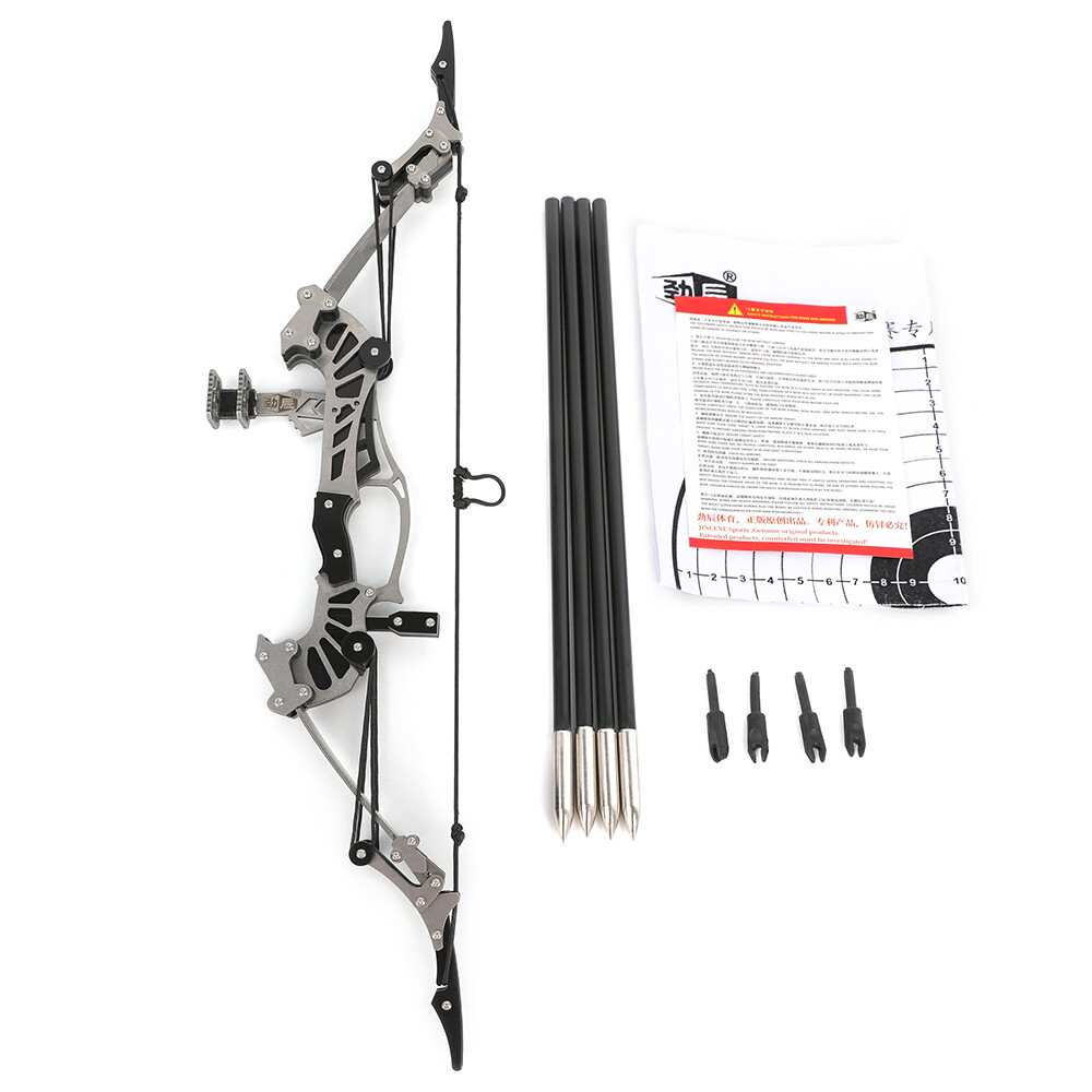 16lbs Shooting Mini Compound Bow Arrow Set 16″ Archery Toy Gift Game Target Hunt