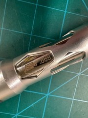 CRBN IC SS8 barrel (SILVER) with Stainless Steel .689 insert: AC thread. Rare!