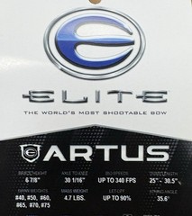 Elite Artus New in Box RH Bottomland 70# 25″-30.5″ draw
