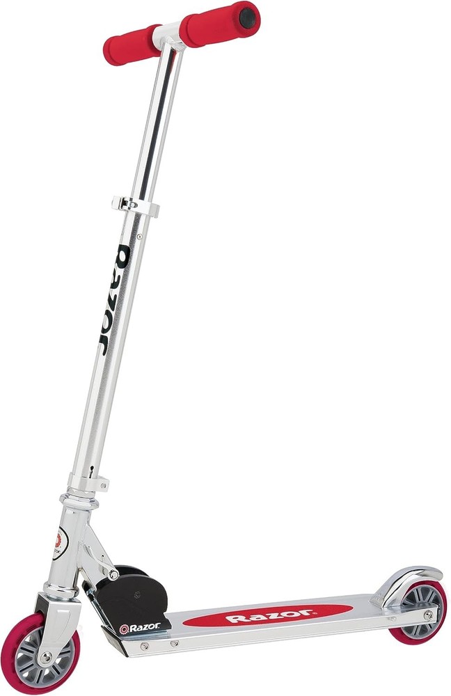 Razor A Kick Scooter for Kids -Red, Lightweight, Foldable, Adjustable Handlebars