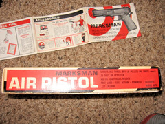 Vintage Marksman Repeater .177 BB, Darts Cal Air Pistol W/ Original Box, Manual