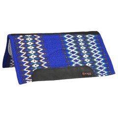 HILASON 34×32 In Western Horse Saddle Blanket Wool Pad Blue
