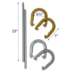 Pro Horseshoe Set – Powder Coated Steel with Carry Case by Trademark Innovati…