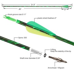 RH Compound Bow 30-70lbs IBO 310 fps & Carbon Arrows for Archery Hunting Shoot