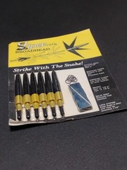 Vtg Viper Broadhead Hunting Arrowheads Strike With The Snake in Original Package