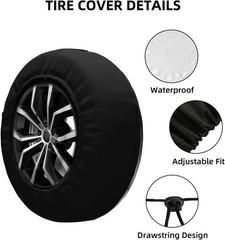 Mountain Lake Tree Landscape Spare Tire Cover Weatherproof Universal Wheel Prote