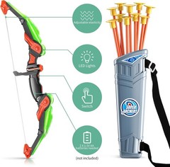 Outdoor Adventure Bow and Arrow Set with LED Light for Boys and Girls Ages 3-10