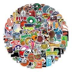 Skate Logo Brand Stickers 50pk Mix Santa Cruz Thrasher Baker Alien Skateboarding