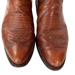 Tony Lama 5084 Western Cowboy Boots Men’s 8.5D Leather Brown Classic Vintage