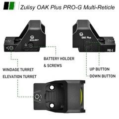 Multi-Reticle 3 MOA Green Dot & 28 MOA Circle Sight for RMR/507C Cut Plate Mount