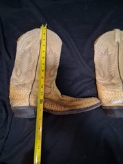Tony Lama Snakeskin / Leather (?) Western Cowboy Boots Nice Designs