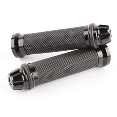Custom Motorcycle Sport Bike CNC Aluminum 7/8″ 22mm Handlebar Rubber Gel Hand…