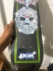 DGK Iced Out Jason Stevie Williams Skateboard Deck Bling 8.10 Hockey Mask