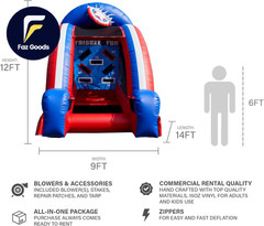 Inflatable Baseball Toss Game with Blower 100% Commercial Grade PVC Vinyl NEW