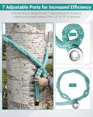 40203 Rigging Ring Sling Rope, 0.86″ x 7.2′ Arborist Rope with 35mm Aluminum Rin