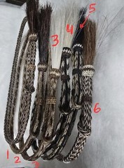 Horse Hair Hat Band with 1 Tassel – 3 strands (HB-3 1T) – 6 Pattern choices