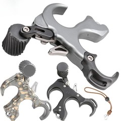 3 Finger Release Aids Thumb Trigger Compound Bow Adjustable Archery Accessory