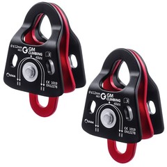 GM CLIMBING 40kN Micro Double Pulley Prusik Minding Ball Bearing UIAA CE for …