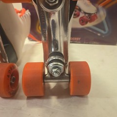 Vintage Roller Star Roller Derby Skates Size 9 White Leather Good Condition
