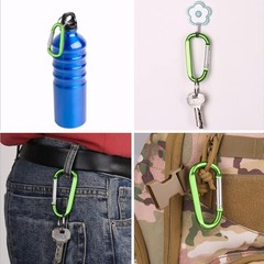 Durable 3 Inch D-Shape Aluminum Carabiners with Bonus Keychains – 50 LB Max Load