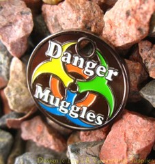 Danger Muggles PathTag Pair with Glow Enamel (2pcs lot)