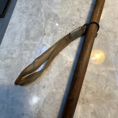 Antique Ice Axe 32.5” Long 9.5” Head Appears unknown wood Shaft, From Japan